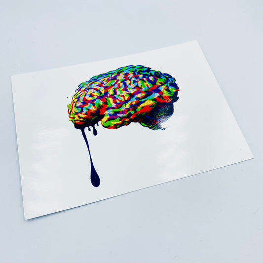 Drippy Brain Small Art Print